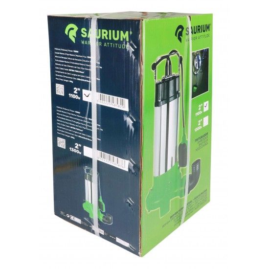 Bomba Submersível, Águas Sujas, 1300W, com Triturador refª 48583 SAURIUM Bomba Submersível, Águas Sujas, 1300W, com Triturador refª 48583 SAURIUM
