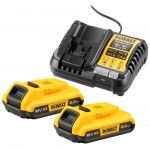 Kit 2 baterias 18V Li-Ion 2Ah + carregador ref� DCB1104D2-QW DEWALT