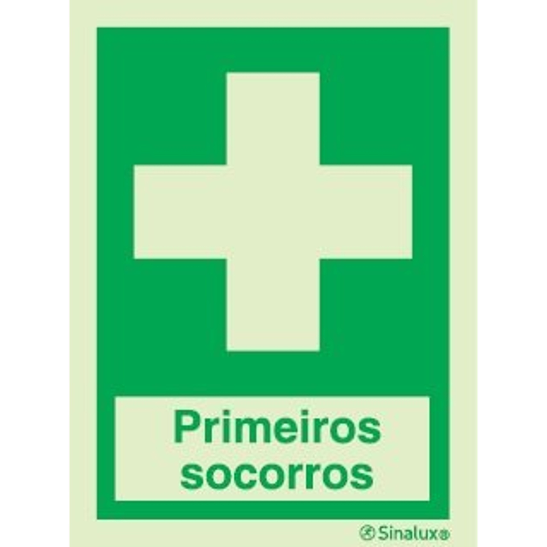 Sinal primeiros socorros, 150x200 refª P0230 Sinalux