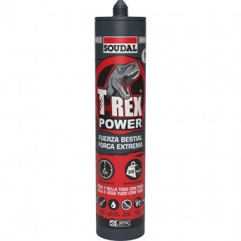 T-Rex Power cinza 290ml refª 118693 Soudal T-Rex Power cinza 290ml refª 118693 Soudal