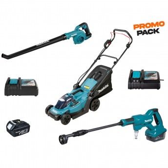 Kit corta relvas DLM330Z + Lavadora DWH180 + Soprador DUB186RFX1 ( 1bat 3.0Ah) + bat 5.0Ah + carrega Kit corta relvas DLM330Z + Lavadora DWH180 + Soprador DUB186RFX1 ( 1bat 3.0Ah) + bat 5.0Ah + carrega