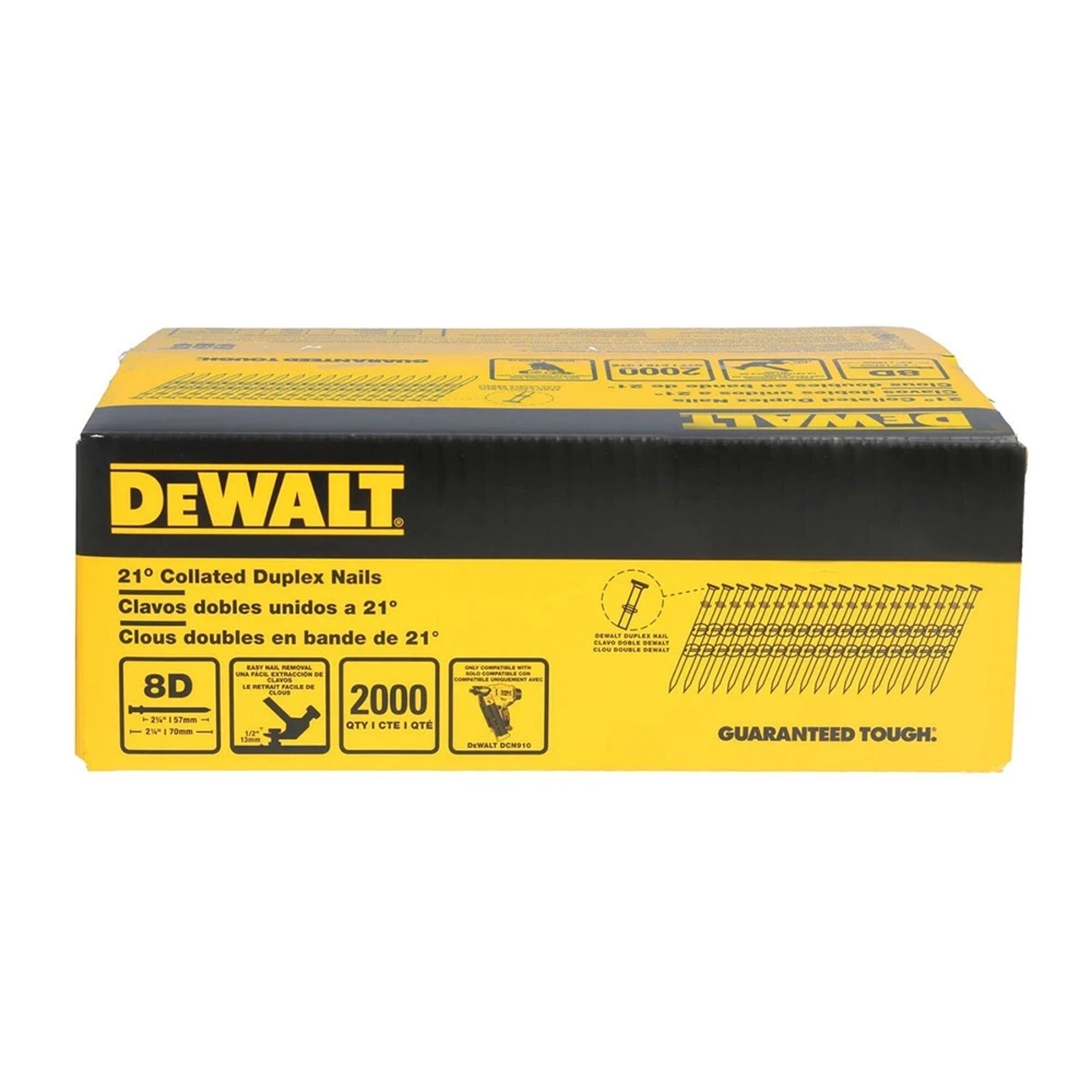 Pregos Duplex (57/70mm x 3.3mm) 2000pç refª DN275-XJ DEWALT