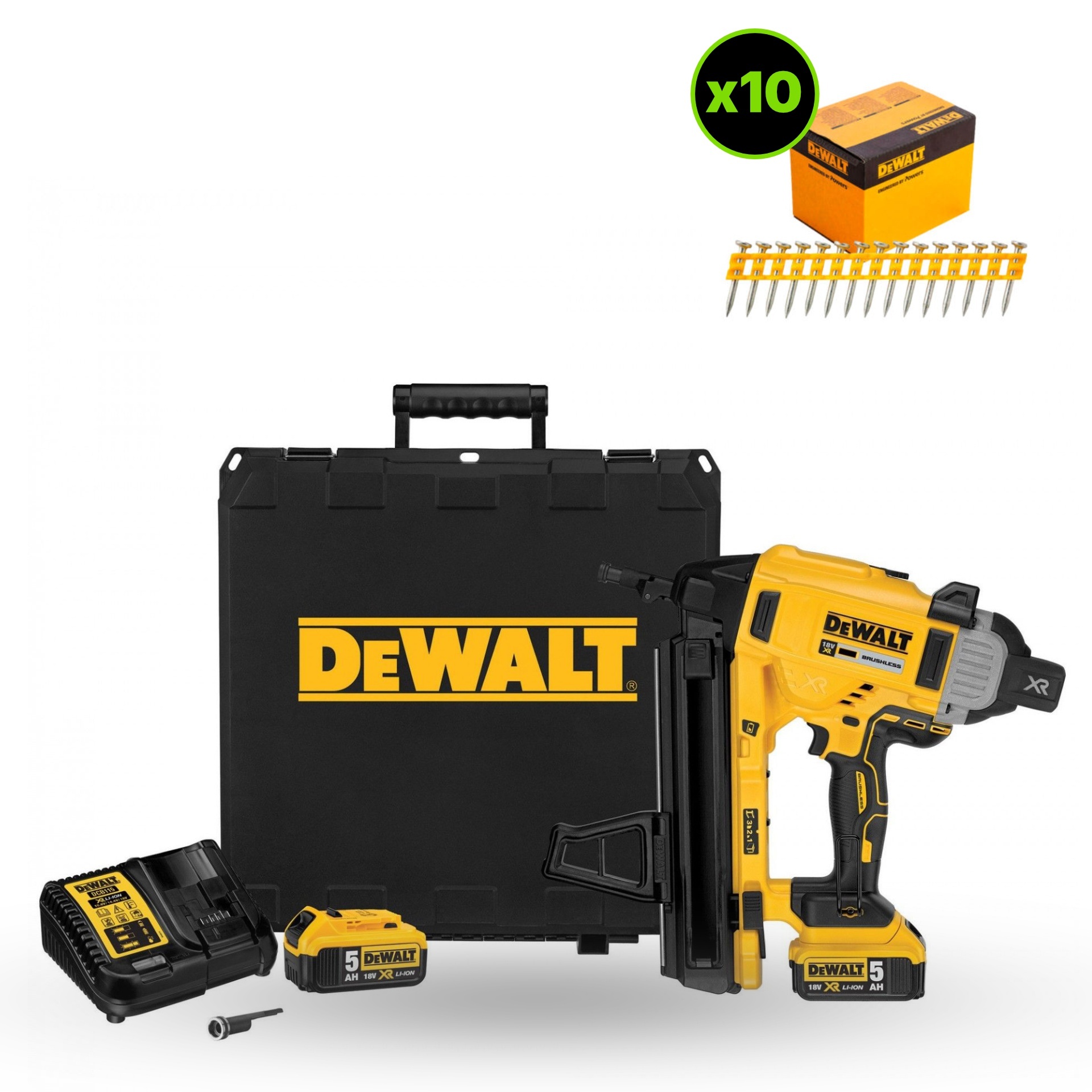 Pregadora betão DCN890P2-QW 18V 5.0Ah +(10x) DCN8901020 DEWALT
