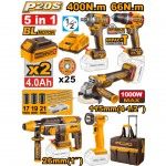 Kit brushless Aparafusadora (CIDLI206681) + Chave impacto (CIWLI20401) + Rebarbadora (CAGLI27153) + Kit brushless Aparafusadora (CIDLI206681) + Chave impacto (CIWLI20401) + Rebarbadora (CAGLI27153) +