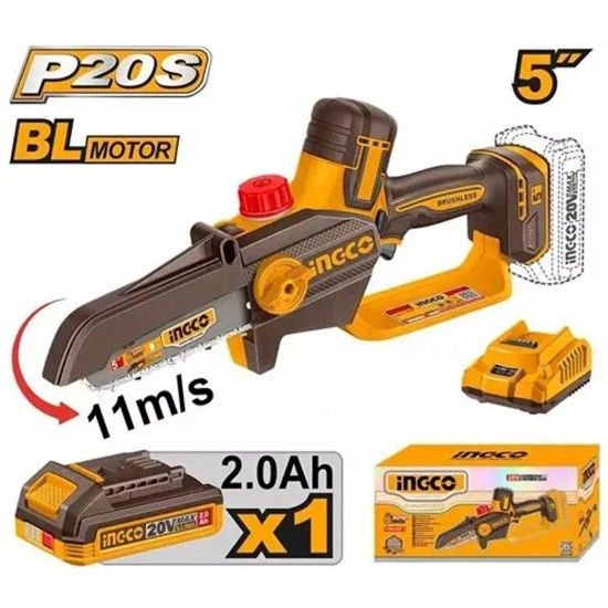 Mini Podadora 20V 13Cm + Bat 2A + Carregador refª CGSLI20561E IngCo Mini Podadora 20V 13Cm + Bat 2A + Carregador refª CGSLI20561E IngCo