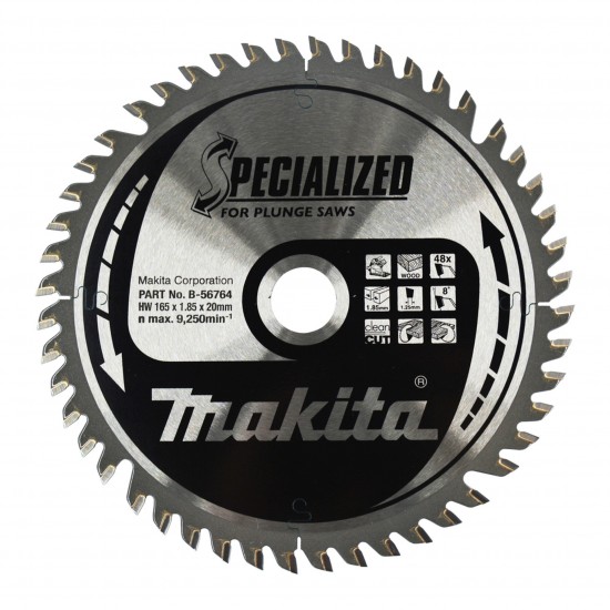 Disco Serra Circular Specialized 165x20mm 48D ref� B-56764 Makita