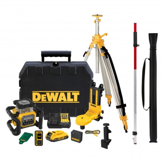 Nível Laser Rotativo Autonivelante Verde XR 18V refª DCLE35122GD1L-QW DEWALT Nível Laser Rotativo Autonivelante Verde XR 18V refª DCLE35122GD1L-QW DEWALT