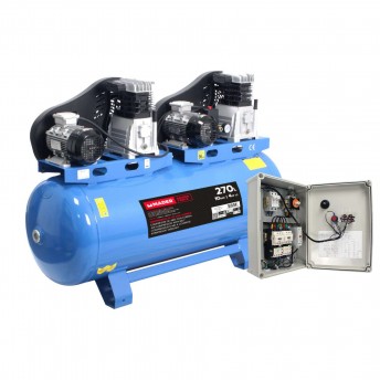 Compressor de Ar, Correia, 270L, 4 hp + 4 hp, 10Bar, Trifásico refª 09396 MADER Compressor de Ar, Correia, 270L, 4 hp + 4 hp, 10Bar, Trifásico refª 09396 MADER