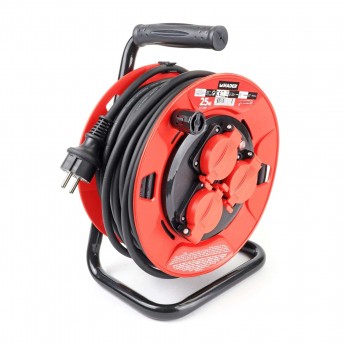 Extensão Elétrica, IP55, Enrolador Plástico, 25m, 3G1,5mm² refª 63887 MADER Extensão Elétrica, IP55, Enrolador Plástico, 25m, 3G1,5mm² refª 63887 MADER