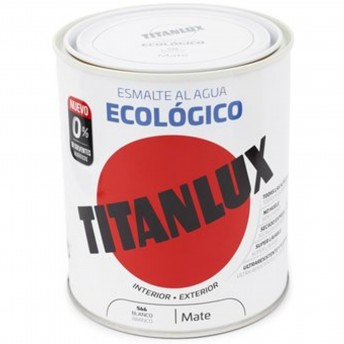 Esmalte ecológico à base de água mate branco 4L refª 02T056604 TITAN Esmalte ecológico à base de água mate branco 4L refª 02T056604 TITAN