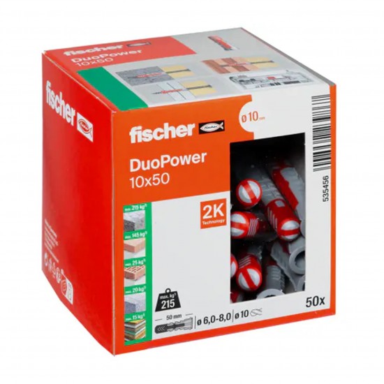 Bucha DuoPower 10x50mm 50p� ref� 535456 FISCHER