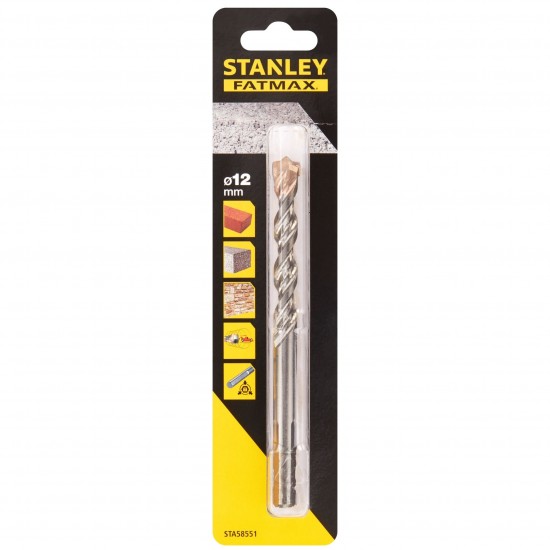 Brocas para pedra com haste de 3 cara 12x150mm ref� STA58551-QZ STANLEY