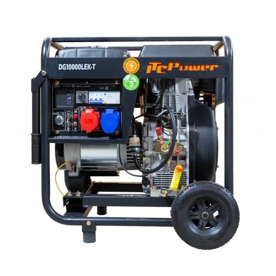Gerador Diesel Mono/Trifásico 7.6kW / 10,6 kVA refª DG10000LEKT ITCpower Gerador Diesel Mono/Trifásico 7.6kW / 10,6 kVA refª DG10000LEKT ITCpower