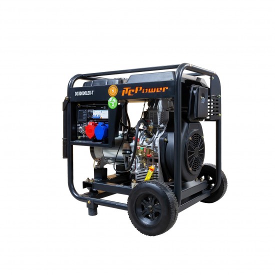 Gerador Diesel Mono/Trifásico 7.6kW / 10,6 kVA refª DG10000LEKT ITCpower Gerador Diesel Mono/Trifásico 7.6kW / 10,6 kVA refª DG10000LEKT ITCpower