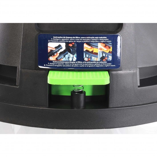 Aspirador Pó / Líquidos, 100L, 3600W, 3 Motores ref. 48464 SAURIUM Aspirador Pó / Líquidos, 100L, 3600W, 3 Motores ref. 48464 SAURIUM