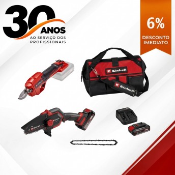 Serra podadora a bateria GE-PS 18/15 Li + Tesoura poda GE-LS 18 refª 4600043_3408300 Einhell Serra podadora a bateria GE-PS 18/15 Li + Tesoura poda GE-LS 18 refª 4600043_3408300 Einhell