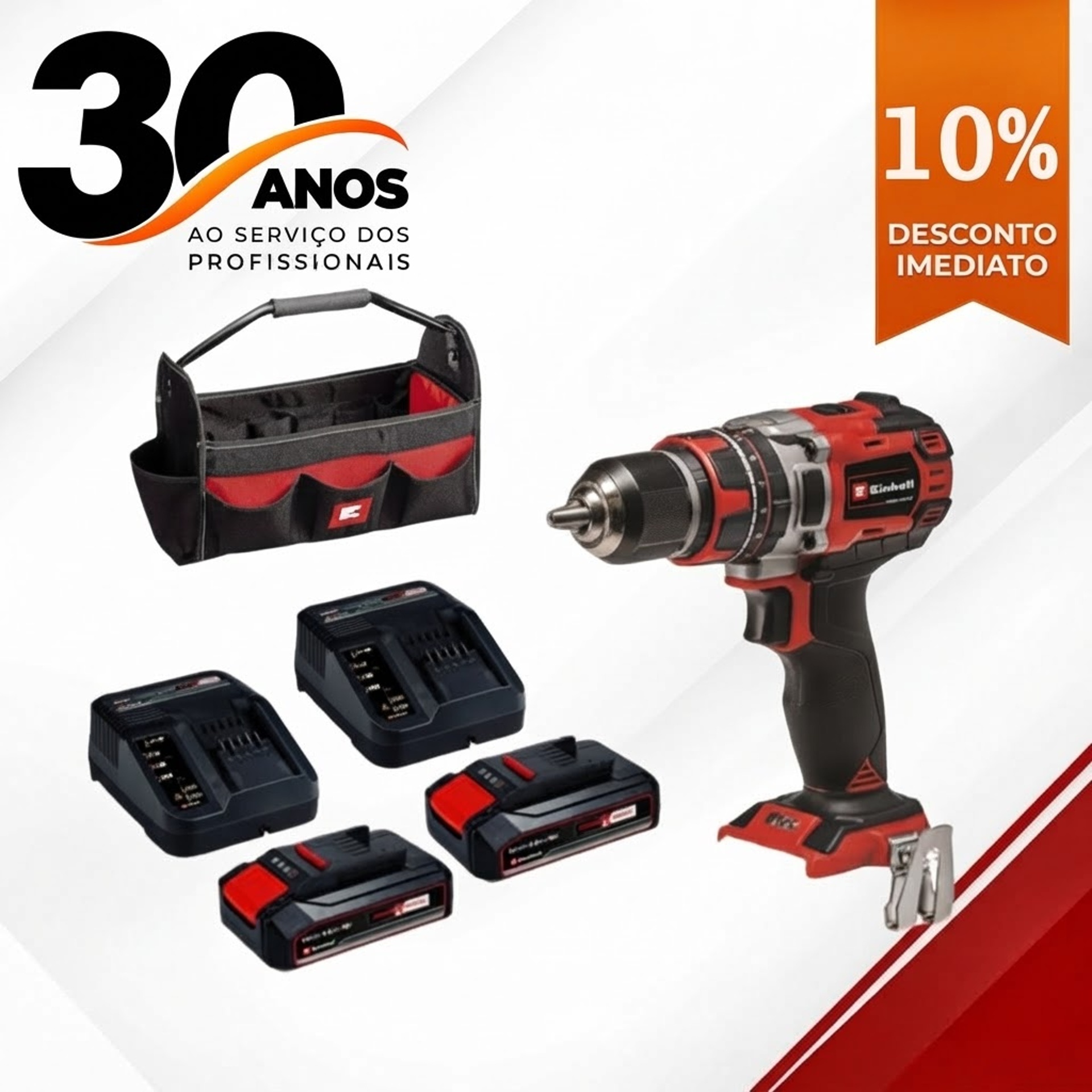 Aparafusadora TP-CD 18/50 Li Brushless + (2) x starter kit 2.5Ah + mala refª 5120233036 EINHELL