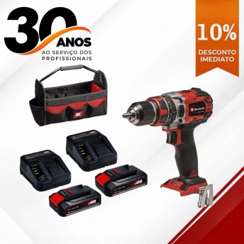Aparafusadora TP-CD 18/50 Li Brushless + (2) x starter kit 2.5Ah + mala refª 5120233036 EINHELL Aparafusadora TP-CD 18/50 Li Brushless + (2) x starter kit 2.5Ah + mala refª 5120233036 EINHELL
