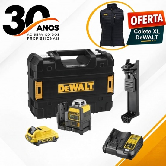 Laser autonivelante 3 linhas 360� - Verde + Colete DeWALT XL ref� DCE089D1G-QW_MP98771-6 DEWALT