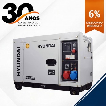 Gerador diesel silencioso 7.9KvA tri/monofásico refª HY-DHY8600SE-T HYUNDAI Gerador diesel silencioso 7.9KvA tri/monofásico refª HY-DHY8600SE-T HYUNDAI