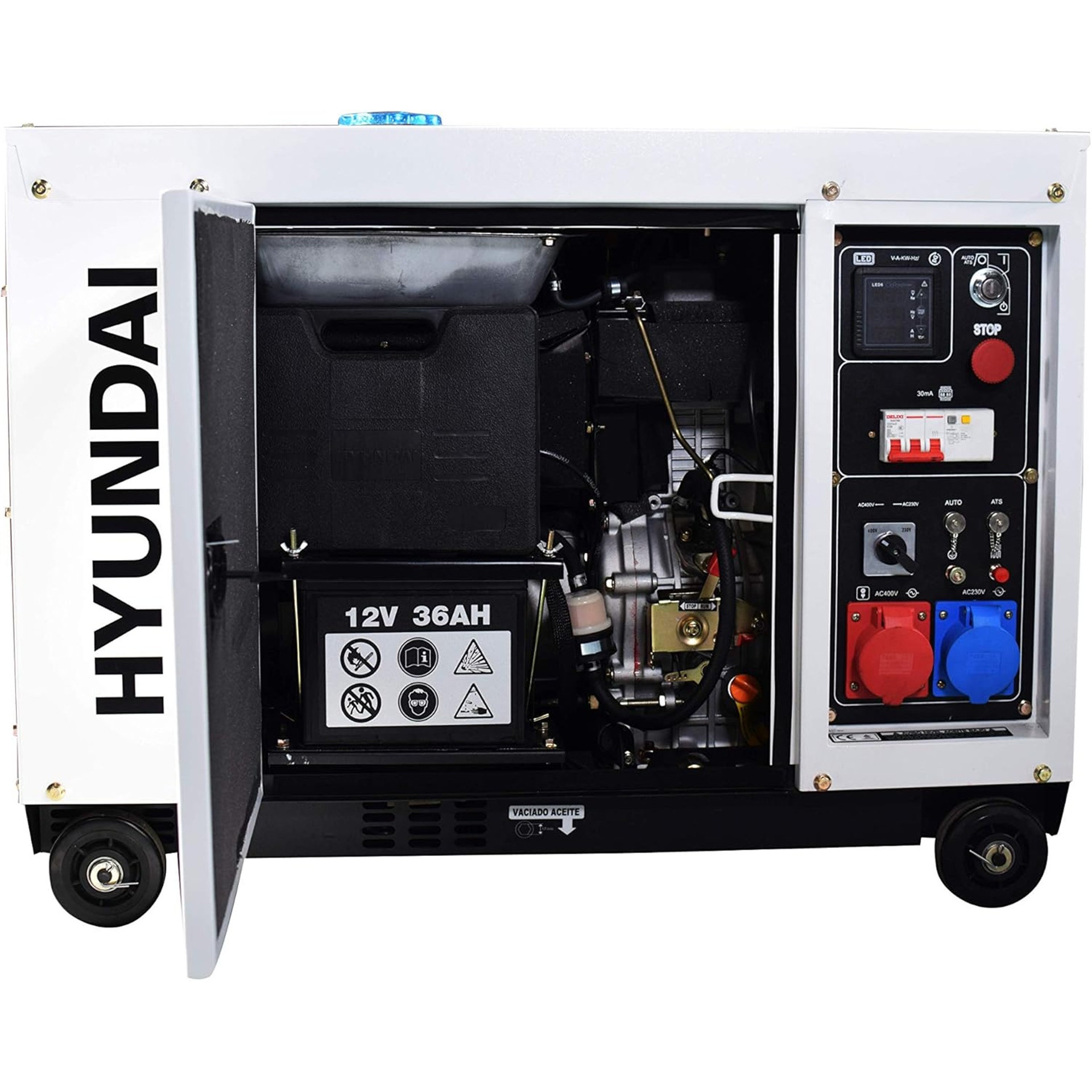Gerador diesel silencioso 7.9KvA tri/monofásico refª HY-DHY8600SE-T HYUNDAI