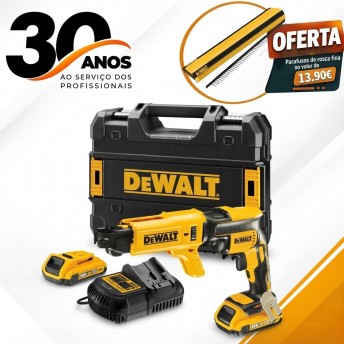 Aparafusadora Painel Gesso S/Escovas XR 18V + Parafusos em Tira Rosca Fina P/Painéis Gesso PH2 3.5x2 Aparafusadora Painel Gesso S/Escovas XR 18V + Parafusos em Tira Rosca Fina P/Painéis Gesso PH2 3.5x2
