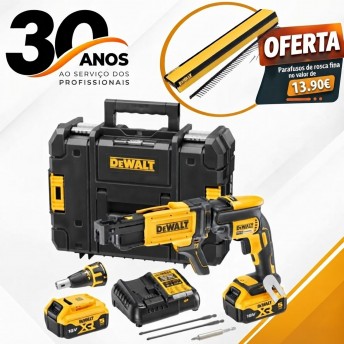 Aparafusadora gesso 2x5.0Ah + Parafusos em Tira Rosca Fina para painéis de Gesso PH2 3.5x25mm refª D Aparafusadora gesso 2x5.0Ah + Parafusos em Tira Rosca Fina para painéis de Gesso PH2 3.5x25mm refª D