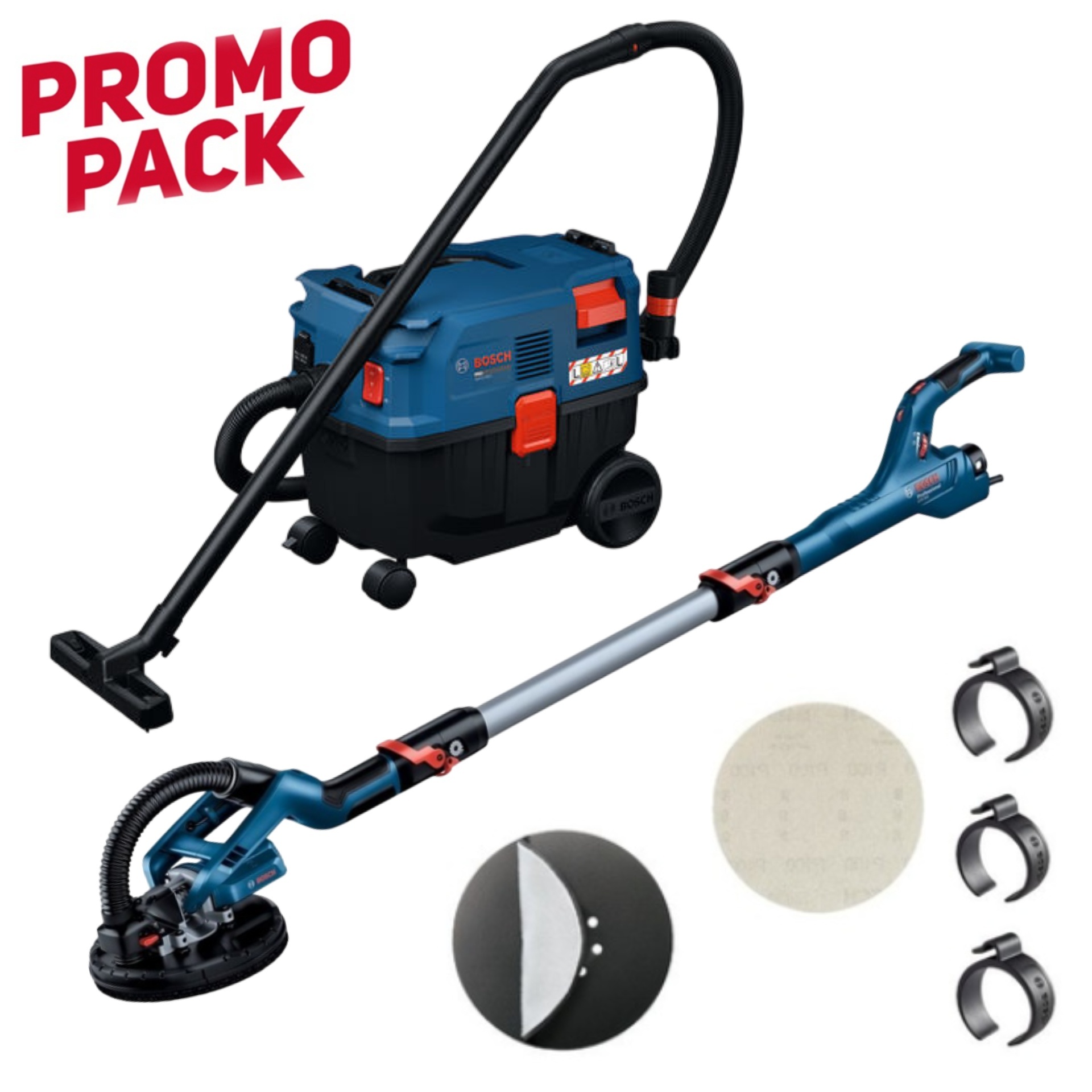 Lixadora tectos GTR 55-225 + Aspirador Universal GAS12-25LS Professional refª 06017D4000_06019S3100