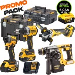 Kit Combo 4 18V Máquinas DCD805 + DCF850 + DCG405 + DCH273 + oferta extra 1 Bateria 5Ah DCB184 refª Kit Combo 4 18V Máquinas DCD805 + DCF850 + DCG405 + DCH273 + oferta extra 1 Bateria 5Ah DCB184 refª