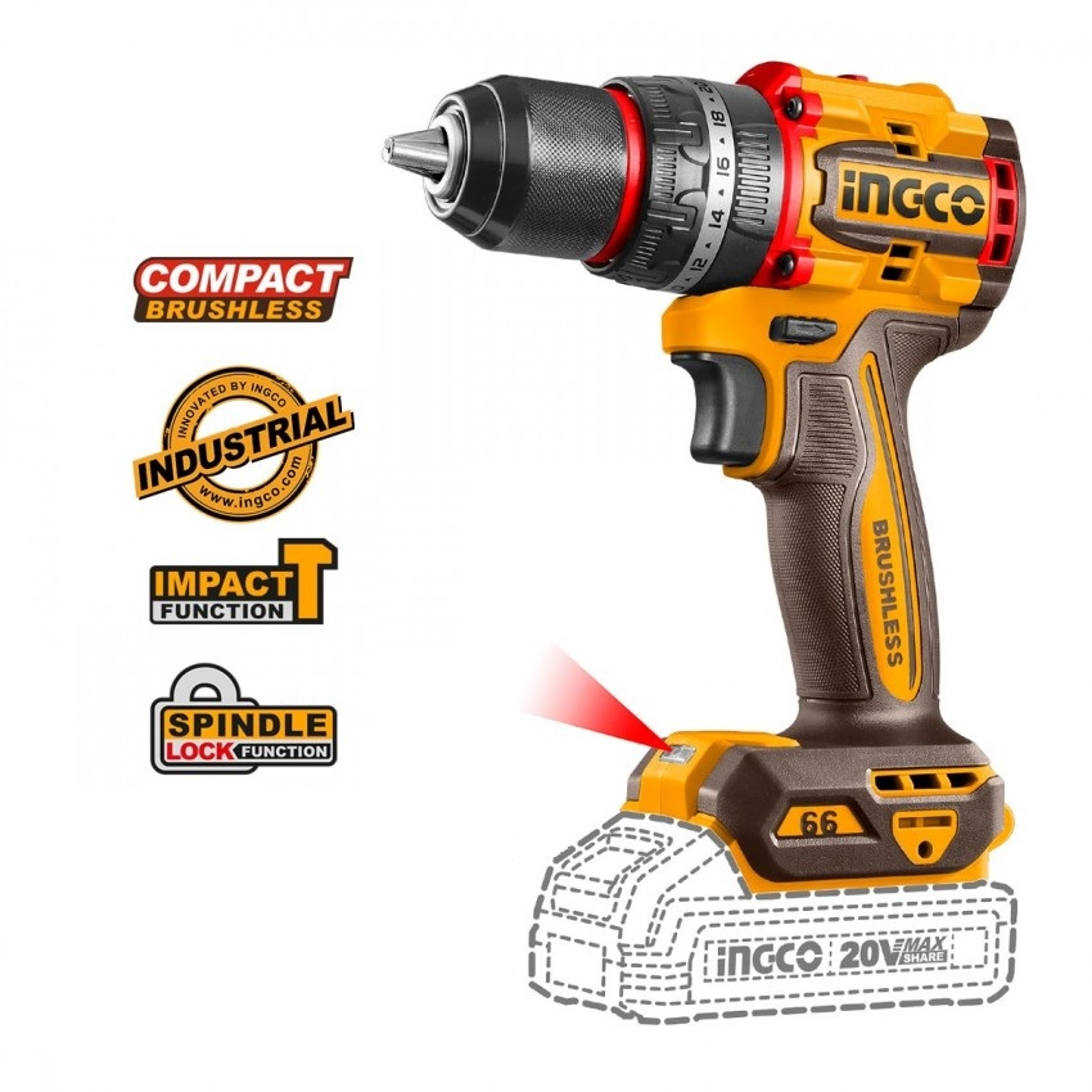 Kit Aparafusadora 20V + Serra 76mm + 2 Bat 2A + Carregador + mala e acessórios refª CKLI20255E IngC