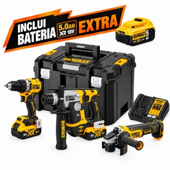 KIT Aparafusadora [DCD800] + Rebarbadora [DCG405] +Martelo [DCH172] + 1 Bateria Extra 5Ah DCB184 ref