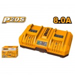 Carregador duplo 8A - 20V refª FCLI2082 Ingco Carregador duplo 8A - 20V refª FCLI2082 Ingco