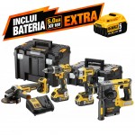KIT 4 ferramentas c/3 baterias 5.0Ah +1 Bateria 5.0Ah (extra) e 2 malas refª DCK422P3T_DCB184 DEWAL KIT 4 ferramentas c/3 baterias 5.0Ah +1 Bateria 5.0Ah (extra) e 2 malas refª DCK422P3T_DCB184 DEWAL