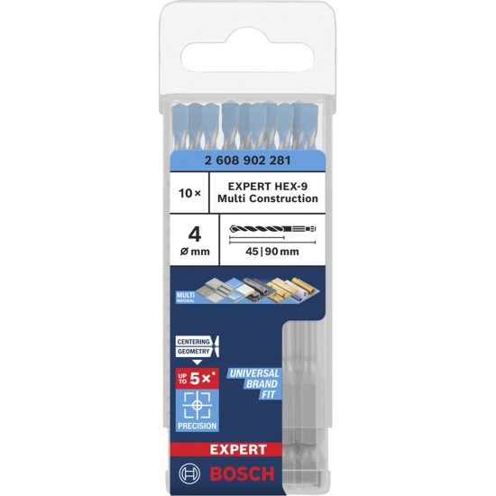 Broca EXPERT HEX-9 Multi Construction, 4x45x90mm (10p�) ref� 2608902281 BOSCH