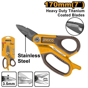 Tesoura electricista 170mm ref� HES051708 Ingco
